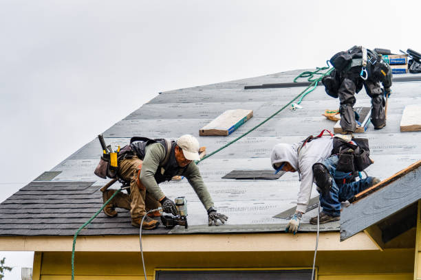Professional Roofing technician working in Audubon, NJ